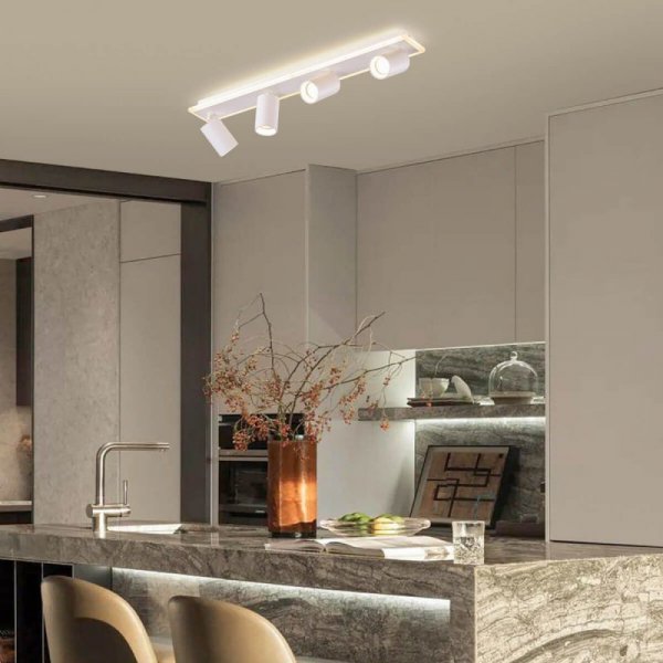 LAMPA SUFITOWA PLAFON SPOT REFLEKTORKI BIAŁE DO POKOJU KUCHNI  LED LIGHT PRESTIGE PARMA  LP-0612/4C WH