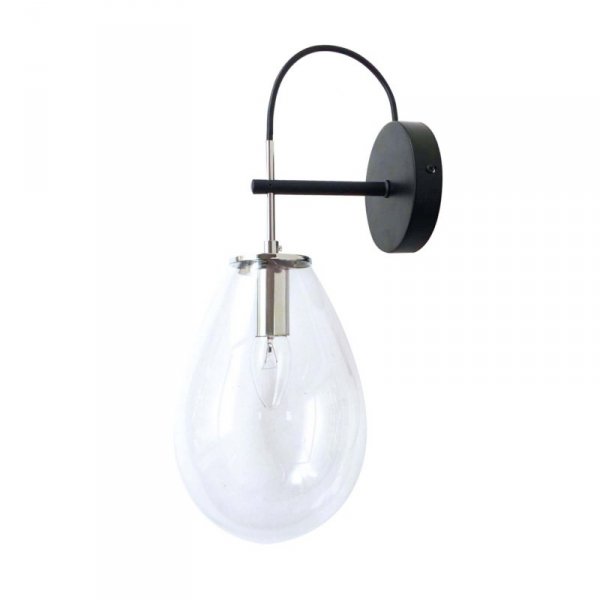 KINKIET CZARNY SZKLANY NOWOCZESNY LIGHT PRESTIGE FONDI  LP-1214/1W