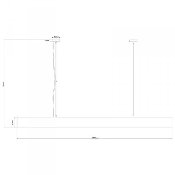 Lampa wisząca Cali L LED CCT Tuya czarna LP-1301/1P L BK Smart
