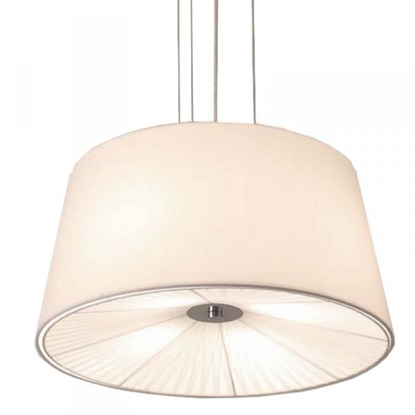 LAMPA WISZĄCA BIAŁA ABAŻUR NOWOCZESNA DO SALONU SYPIALNI NAD STÓŁ LIGHT PRESTIGE BALI LP-1322/1P WH