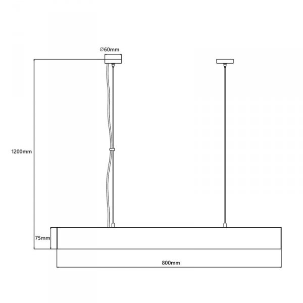 Lampa wisząca Luci M LED CCT Tuya biała LP-1401/1P M WH Smart