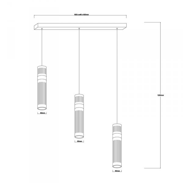 Lampa wisząca Ambiente 3 LED CCT chrom LP-1510/3L CH