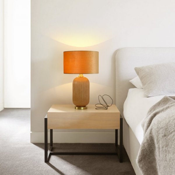 LAMPA STOŁOWA SZKLANA ZŁOTA GLAMOUR DO SALONU NA KOMODĘ LIGHT HOME TAMIZA  LP-1515/1T big gold