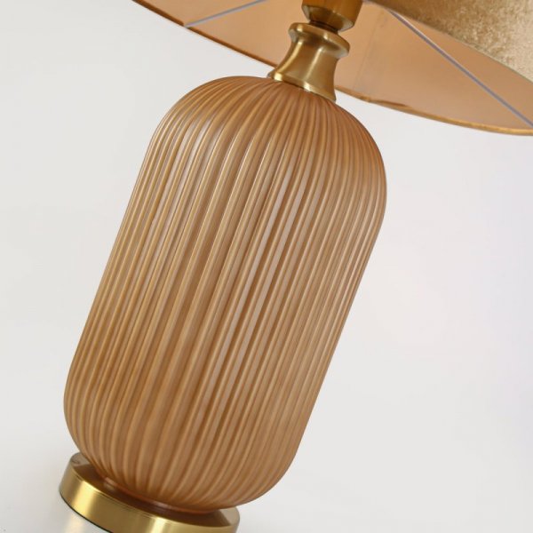 LAMPA STOŁOWA SZKLANA ZŁOTA GLAMOUR DO SALONU NA KOMODĘ LIGHT PRESTIGE TAMIZA  LP-1515/1T big gold