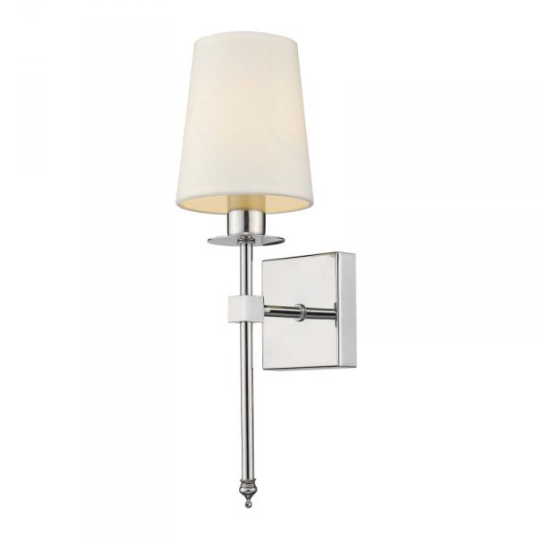 KINKIET KLASYCZNY CHROM Z ABAŻUREM DO SYPIALNI SALONU KLASYCZNY LIGHT PRESTIGE CASOLI chrom