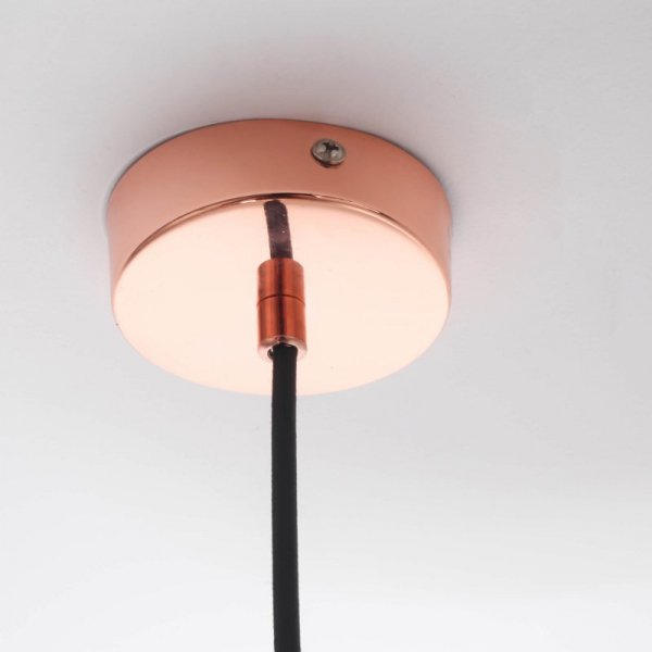 LAMPA WISZĄCA KULA MIEDZIANA 15CM MAŁA SZKLANA LIGHT PRESTIGE PALLA LP-2844/1P S MI
