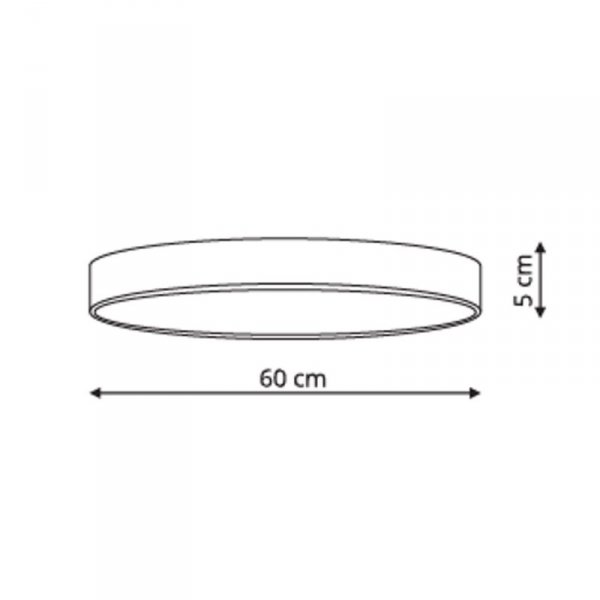 PLAFON CZARNY OKRĄGŁY 60CM DUŻY BARWA NEUTRALNA 4000K 45W LIGHT PRESTIGE RAPIDO  LP-433/1C L BK