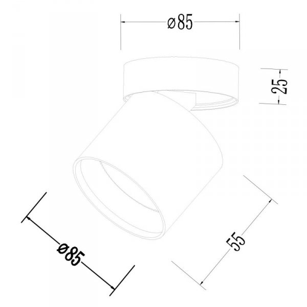 Kendal oprawa natynkowa 1 x GX53 biała LP-6331/1SM WH movable