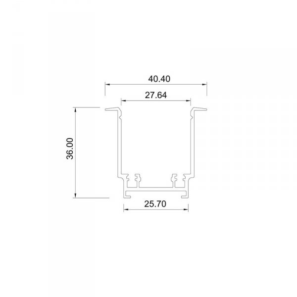 Szyna podtynkowa 2 m Magnetic Slim biała