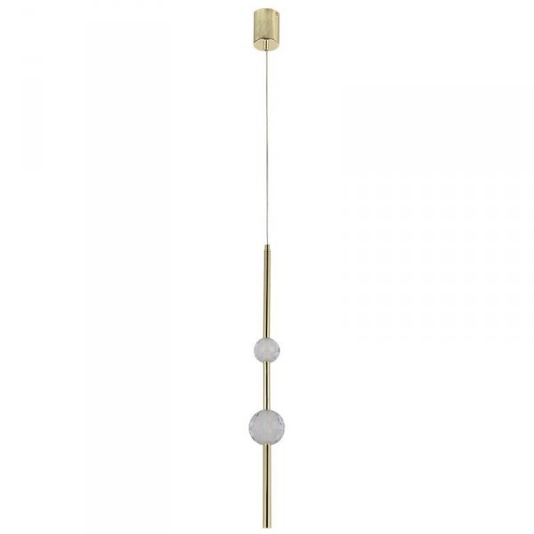 LIGHT PRESTIGE VAKU LP-719/2P GD LAMPA WISZĄCA ZŁOTA TUBA DEKORACYJNA PIONOWA KLOSZE KULE