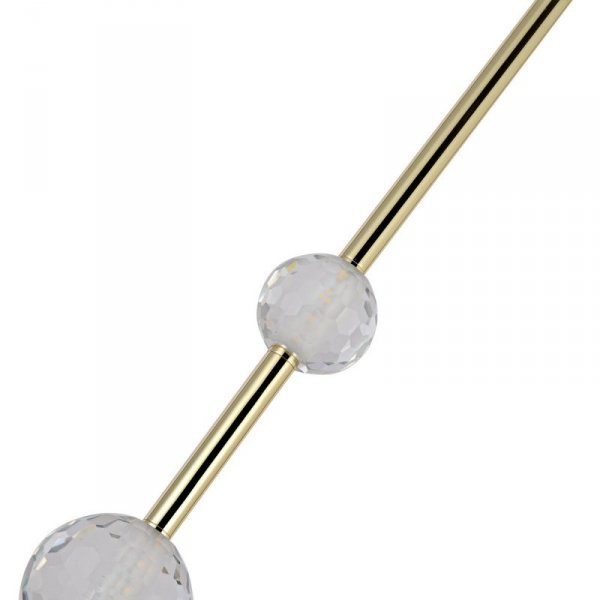 LIGHT PRESTIGE VAKU LP-719/2P GD LAMPA WISZĄCA ZŁOTA TUBA DEKORACYJNA PIONOWA KLOSZE KULE