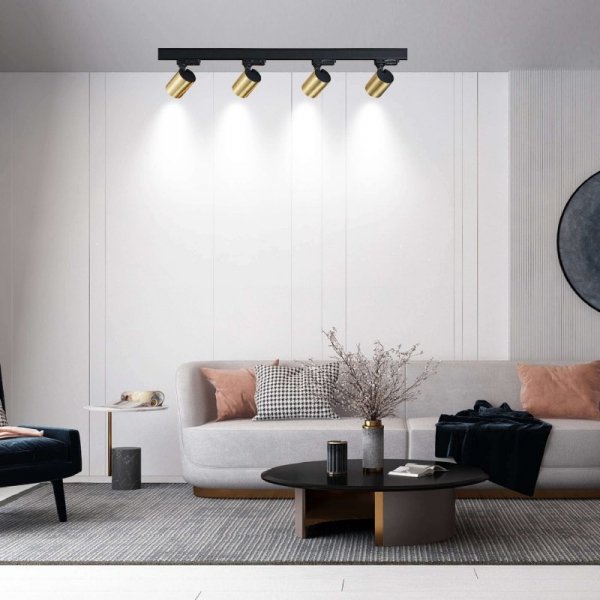 GOTOWY ZESTAW CZARNY SZYNOPRZEWÓD REFLEKTORKI ZŁOTE LIGHT PRESTIGE SNOW LP-737 GD SET
