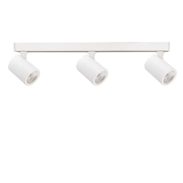 LAMPA SUFITOWA PLAFON SPOT BIAŁY ZE ZŁOTYM PIERŚCIENIEM POTRÓJNY REFLEKTOR LIGHT PRESTIGE ANILLO  LP-770/3W WH