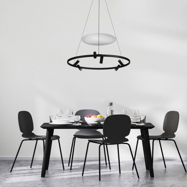 LIGHT PRESTIGE Lampa wisząca Almeria 6xLED czarna LP-907/1P BK