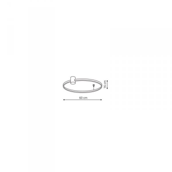 PLAFON RING CZARNY LED OKRAGŁY KOŁO DO SALPNU SYPIALNI POKOJU KUCHNI LIGHT PRESTIGE LP-909/1C S BK CCT