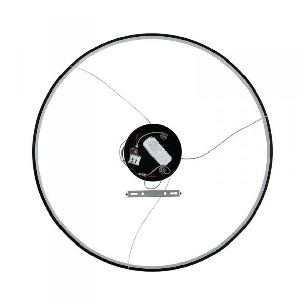 LAMPA WISZĄCA CZARNY RING KOŁO OBRĘCZ LED DO SALONU SYPIALNI LIGHT PRESTIGE ZMIENNA BARWA ŚWIATŁA LP-909/1P M BK CCT