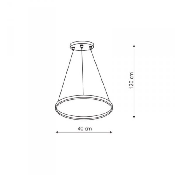 LAMPA WISZĄCA CZARNY RING KOŁO OBRĘCZ LED DO SALONU SYPIALNI LIGHT PRESTIGE ZMIENNA BARWA ŚWIATŁA LP-909/1P S BK CCT