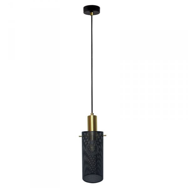 LAMPA WISZĄCA CZARNO ZŁOTA METALOWA NAD STÓŁ BAR WYSPĘ LIGHT PRESTIGE TIRANA  LP-945/1P BK