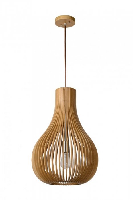 LAMPA WISZĄCA MOHO DREWNIANA VINTAGE NATURAL DO SALONU SYPIALNI BODO 01400/38/72