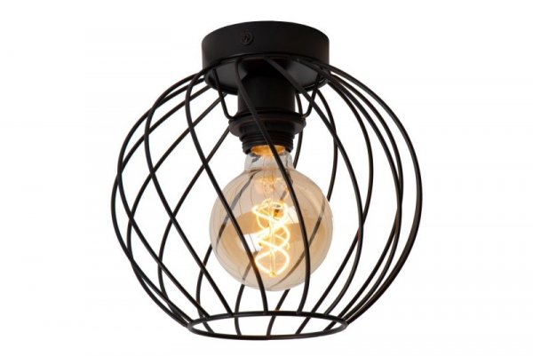 LAMPA CZARNA DRUCIANA METALOWA CZARNA KULA LUCIDE DANZA 21128/25/30