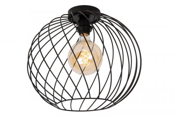 LAMPA CZARNA DRUCIANA METALOWA CZARNA KULA LUCIDE DANZA 21128/40/30