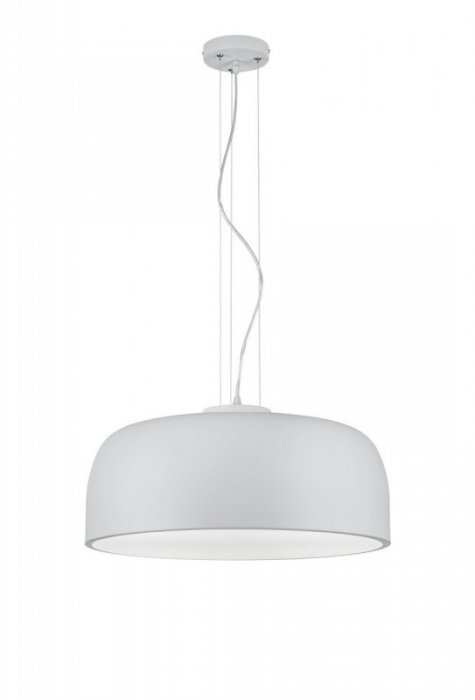 DUŻA BIAŁA LAMPA NAD STÓŁ METALOWA 50CM DO JADALNI KUCHNI SALONU BARON 309800431 TRIO