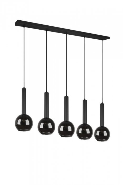 LAMPA WISZĄCA CZARNA NAD STÓŁ SZKLANE KLOSZE LUSTRZANE NOWOCZESNA DO KUCHNI JADALNI CLAYTON 310300532 TRIO