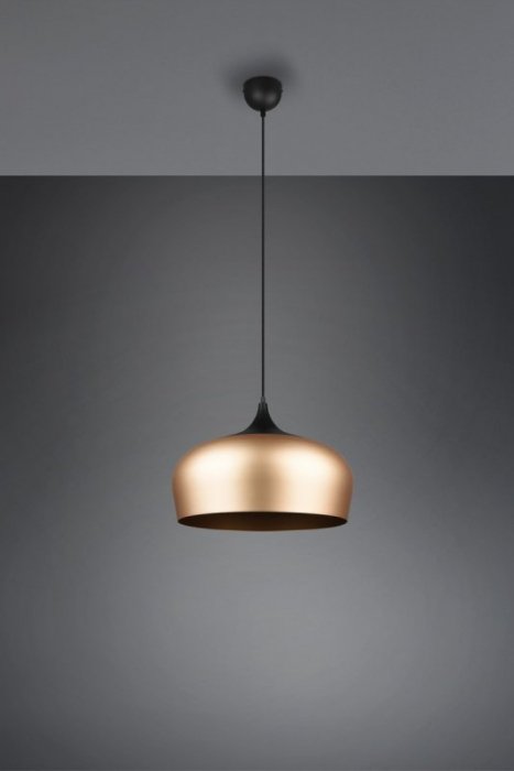 LAMPA WISZĄCA MOSIĄDZ MATOWY ZŁOTA METALOWA 45CM DO SALONU KUCHNI JADALNI NAD STÓŁ CHIRON 310890108 TRIO
