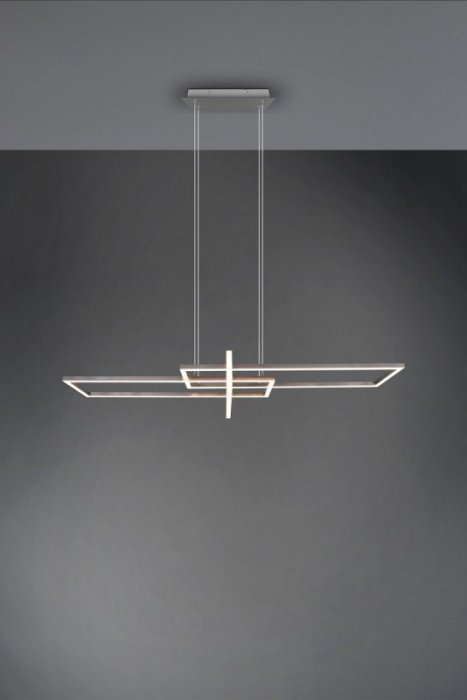 LAMPA WISZĄCA LED NIKIEL MATOWY SREBRNA NOWOCZESNA DO SALONU JADALNI NAD STÓŁ BARWA CIEPŁA 3000K SALINAS 320310307 TRIO