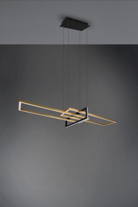 LAMPA WISZĄCA LED MATOWY MOSIĄDZ ZŁOTY NOWOCZESNA DO SALONU JADALNI NAD STÓŁ BARWA CIEPŁA 3000K SALINAS 320310308 TRIO