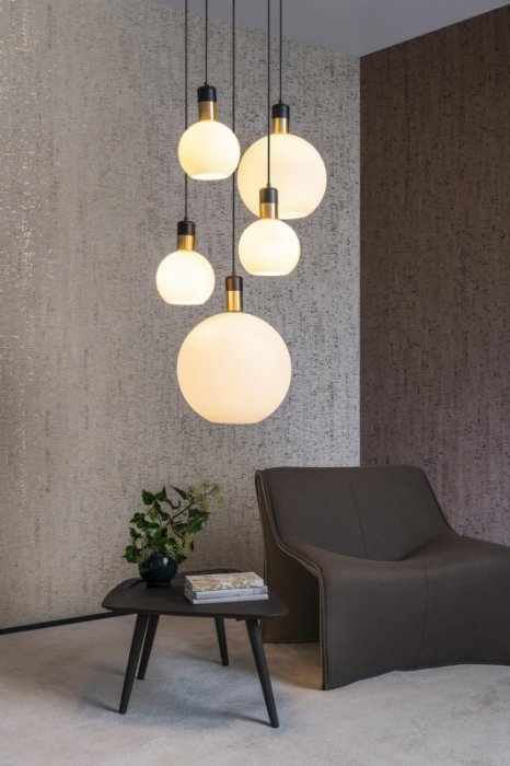 LAMPA WISZĄCA SZKLANA KULA DO KUCHNI SYPIALNI JADALNI LUCIDE JULIUS 34438/05/61