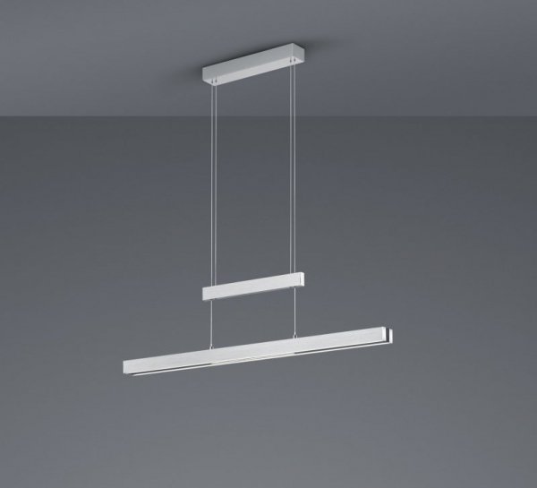 LAMPA WISZĄCA NAD STÓŁ LED NOWOCZESNA SREBRNA SZCZOTKOWANE ALUMINIUM DO JADALNI KUCHNI TRAJAN 375310505 TRIO