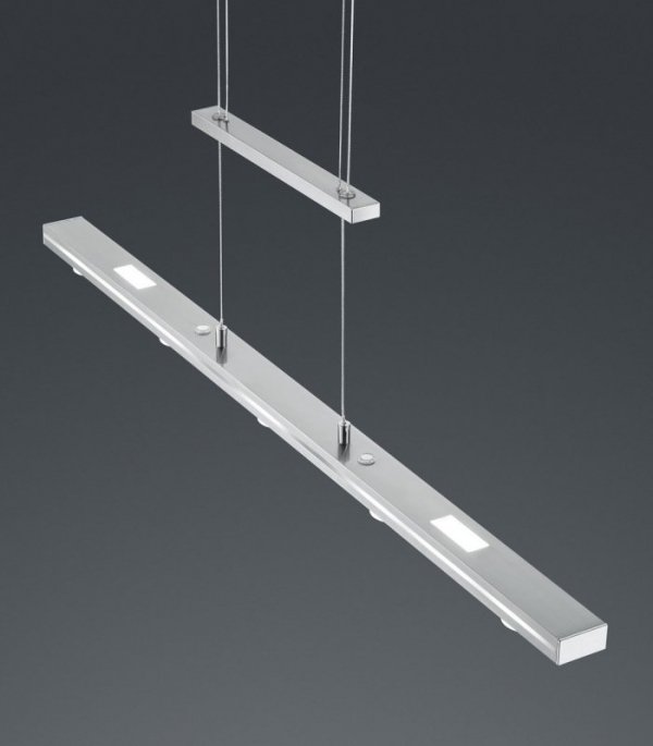 LAMPA WISZĄCA LED NAD STÓŁ DO KUCHNI JADALNI Z REGULOWANĄ WYSOKOŚCIĄ NIKIEL MAT  NOWOCZESNA LACAL 379190707 TRIO