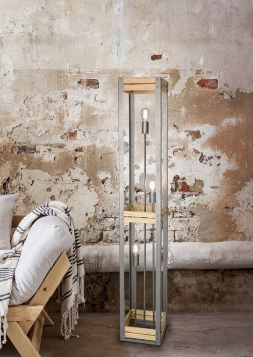LAMPA LOFT W STYLU INDUSTRIALNYM DREWNIANA KHAN 405500367 TRIO