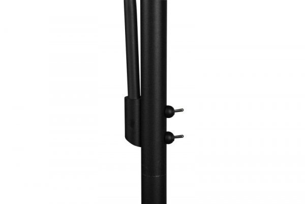 LAMPA PODŁOGOWA CZARNA Z ABAŻUREM DO SYPIALNI SALONU BURTON 411400232 TRIO