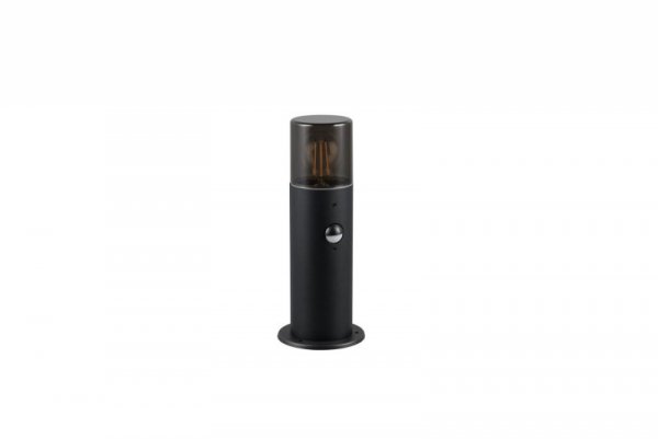LAMPA ZEWNĘTRZNA OGRODOWA NOWOCZESNA CZARNA HOOSIC - CZUJNIK RUCHU 522260132 TRIO