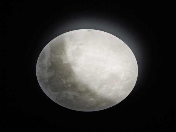 PLAFON LAMPA SUFITOWA IMITUJĄCA WYGLĄDAJĄCA JAK KSIĘŻYC DEKORACYJNY LUNAR 627516000 TRIO Z PILOTEM ZDALNEGO STEROWANIA 