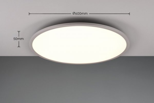 PLAFON OKRĄGŁY LED NOWOCZESNY DO SALONU KUCHNI JADALNI STEROWANY PILOTEM YUMA 641719287 TRIO