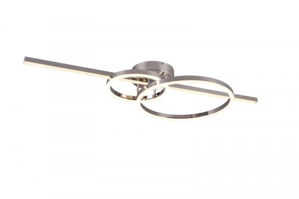 LAMPA SUFITOWA PLAFON LED NOWOCZESNY CHROM Z PILOTEM STEROWANIA ŚCIEMNIALNY DO SALONU SYPIALNI KUCHNI MONTILLA 643010306 TRIO