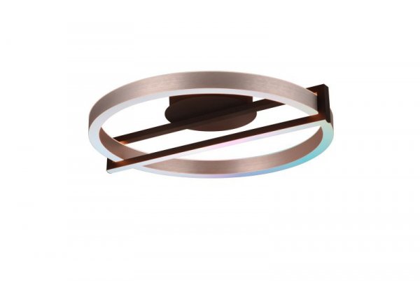 PLAFON LED NOWOCZESNY CZARNY SREBRNY RING NA PILOTA RGB ZMIENNA BARWA ŚWIATŁA ŚCIEMNIALNA DO SALONU SYPIALNI POKOJU THOMPSON 653810305 TRIO