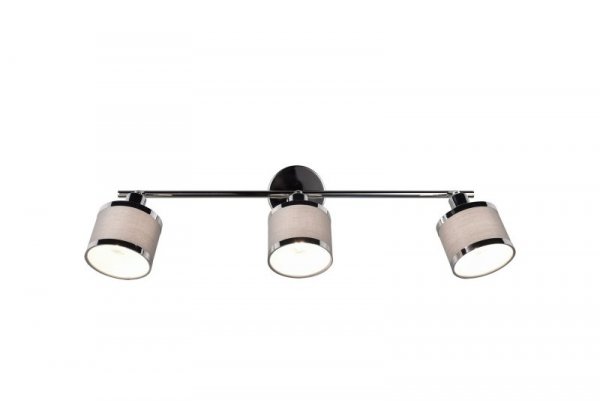 KINKIET PLAFON SPOT REFLEKTOR CHROM Z ABAŻUREM DO SALONU POKOJU SYPIALNI AROSA 812100306 TRIO