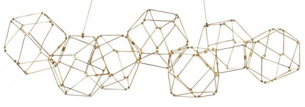 LAMPA WISZĄCA LED NOWOCZESNA ZŁOTA DEKORACYJNA DESINGERSKA NAD STÓŁ DO SALONU JADALNI LUCES EXCLUSIVAS ASIS LE41325