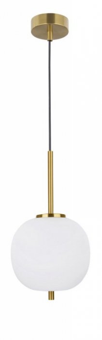 LAMPA WISZĄCA ZŁOTA NOWOCZESNA Z BIAŁYM KLOSZEM DO SALONU SYPIALNI KUCHNI JADALNI LUCES EXCLUSIVAS PILAR LE41757