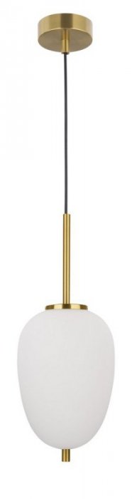 LAMPA WISZĄCA ZŁOTA NOWOCZESNA Z BIAŁYM KLOSZEM DO SALONU SYPIALNI KUCHNI JADALNI LUCES EXCLUSIVAS PILAR LE41759