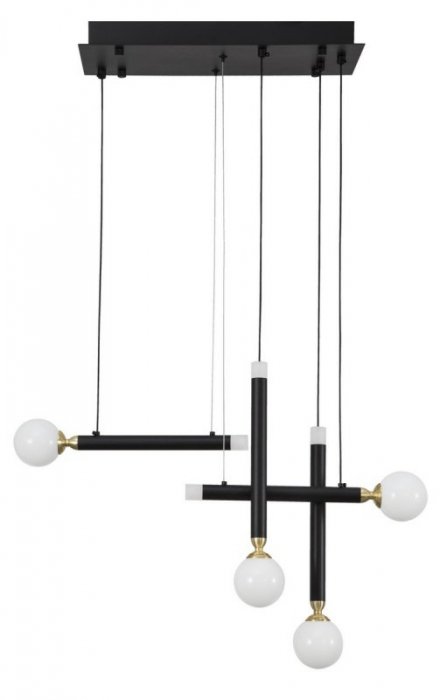 LAMPA WISZĄCA CZARNO ZŁOTA KULE BIAŁE DO SALONU JADALNI LUCES EXCLUSIVAS UNION LE41811