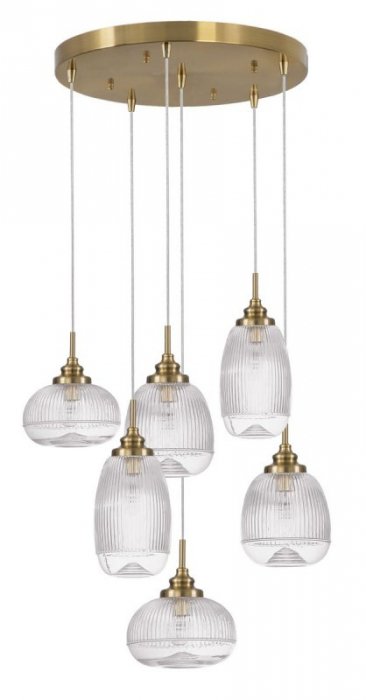 LAMPA WISZĄCA NOWOCZESNA SZKLANA ZŁOTA DO KUCHNI JADALNI NAD STÓŁ LUCES EXCLUSIVAS AHIGAL LE41848