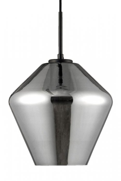 LAMPA WISZĄCA CZARNA KLOSZ SMOKY GRAFITOWY SZKLANY LUCES EXCLUSIVAS CANETE LE41939