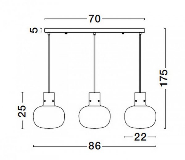 LAMPA WISZĄCA SZKLANA MOSIĄDZ SZKŁO PRZEŹROCZYSTE DO KUCHNI JADALNI SALONU LUCES EXCLUSIVAS PADRE LE42635