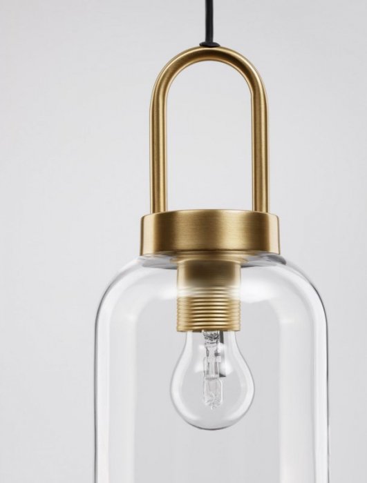 LAMPA WISZĄCA SZKLANA ZŁOTA MOSIĄDZ DO SALONU KUCHNI JADALNI NAD STÓŁ LUCES EXCLUSIVAS BANES LE42652
