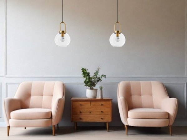 LAMPA WISZĄCA SZKLANA ZŁOTA MOSIĄDZ DO SALONU KUCHNI JADALNI NAD STÓŁ LUCES EXCLUSIVAS BANES LE42653